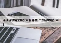 湛江区块链营销公司有哪些[广东区块链公司]